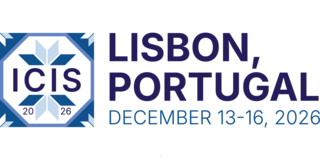 The logo features a square blue-and-white tile design on the left with geometric star patterns, displaying the abbreviation "ICIS" and the year "2026". To the right, the location "LISBON, PORTUGAL" is written in large dark blue uppercase letters, followed below by the event dates "DECEMBER 13-16, 2026" in light blue text.
