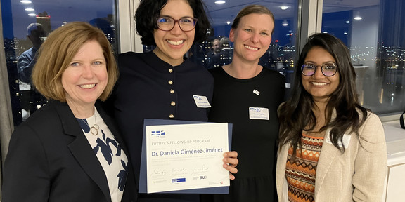 Auf dem Bild sind zu sehen (von links nach rechts): Prof. Cheryl Matherly (Lehigh University), Prof. Daniela Gimenez, Prof. Tessa Flatten (TU Dortmund University), Dr. Willy Das (Lehigh University)