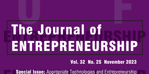 The Journal of Entrepreneurship Logo: The Journal of Entrepreneurship