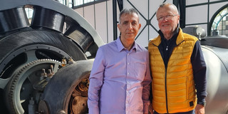 Prof. Itzhak Gnizy und Prof. Hartmut H. Holzmüller in der Zeche Zollern in Dortmund