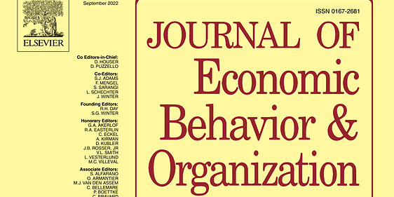 Journal of Economic Behavior & Organization Titelpage from the Journal of Economic Behavior & Organization