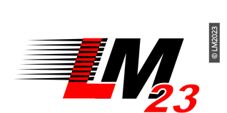 Logo Logistik Management 2023 Dresden, Buchstabe L rot, M schwarz, Zahl 23 rot, alles auf weißem Grund 