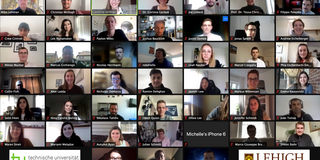 Screenhot einer Zoomkonferenz TU Dortmund - Lehigh University