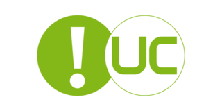 Ausrufezeichen und UC in zwei Kreisen