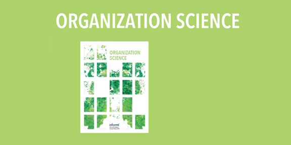 Cover of Organisation Science against a green background