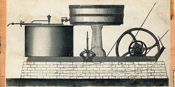 A continous cream-milk separator marketed by Maglekilde Machine Factory in 1878. A continous cream-milk separator marketed by Maglekilde Machine Factory in 1878.