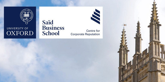 Image of Oxford University with University logo and Saïd Business School logo.