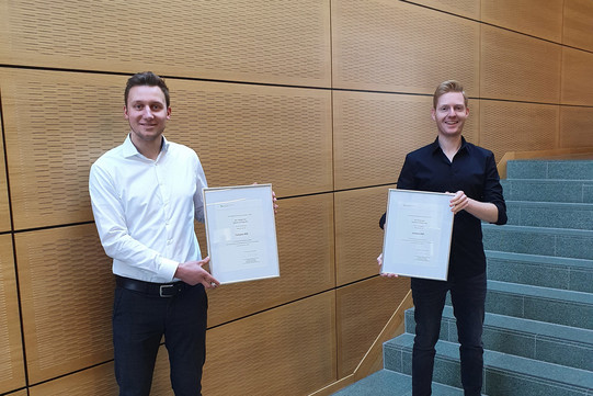 Foto Verleihung Lehrpreis 2020 an Christian Beer und Alexander Nolte Foto Verleihung Lehrpreis 2020 an Christian Beer und Alexander Nolte
