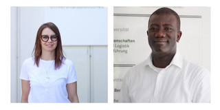 Fotos von Prof.  Professor Amra Kapo und Dr. Kwateng