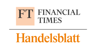 Montage der Logos von Financial Times und Handelsblatt