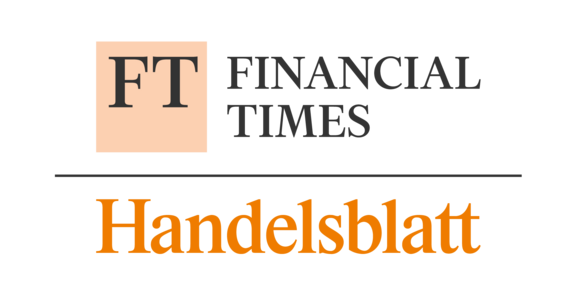 Montage der Logos von Financial Times und Handelsblatt