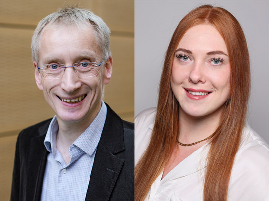 Fotomontage Prof. Dr. Andreas Hoffjan und Laura Packheiser