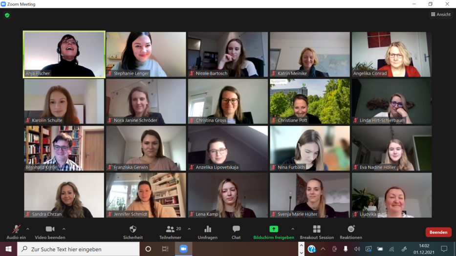 Screenshot Participants Zoom Kickoff Mentoring