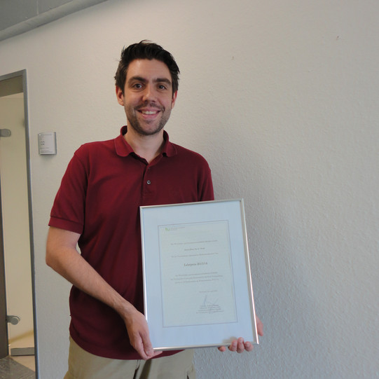 Verleihung des Fakultätspreises an JProf. Dr. Gregor Weiß 