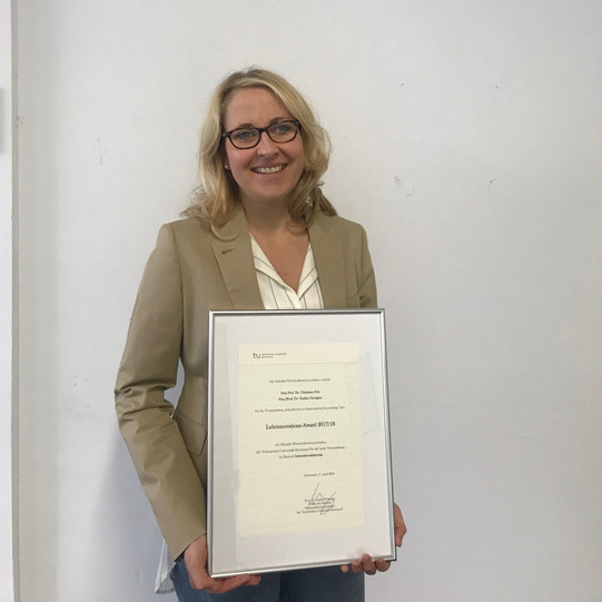 Prof. Dr. Christiane Pott erhält die Lehrinnovationsauszeichnung