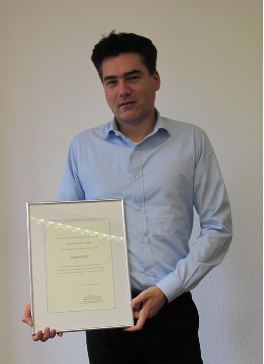 Foto Verleihung Lehrpreis 2012 an Prof. Dr. Andreas Engelen