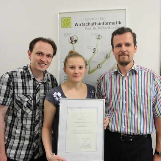 Foto Verleihung Lehrpreis 2013/2014 an Dr. Markus Siepermann