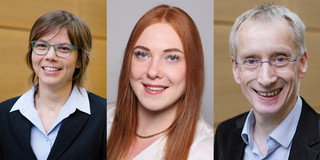 Fotomontage Prof. Dr. Anja Fischer, Laura Packheiser und Prof. Dr. Andreas Hoffjan