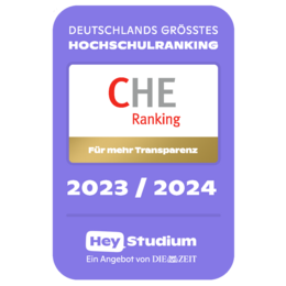 Seal for the participation of the university in the CHE ranking 2023/2024