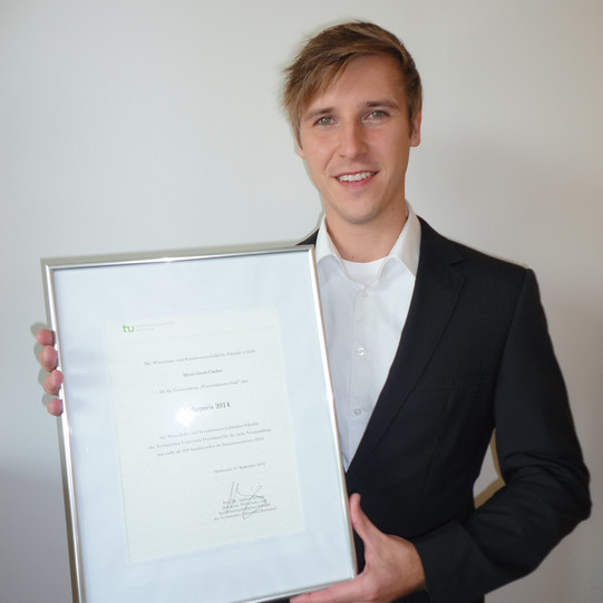Foto Verleihung Lehrpreis 2014 an Gerrit Cziehso