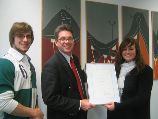 Foto Verleihung des Fakultätspreises 2010 an Dr. André Jungen
