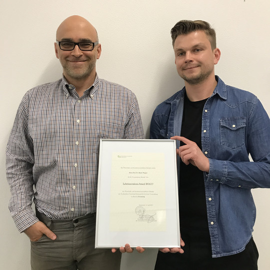 Prof. Dr. Martin Wagner und Mitarbeiter erhalten die Lehrinnovationsauszeichnung