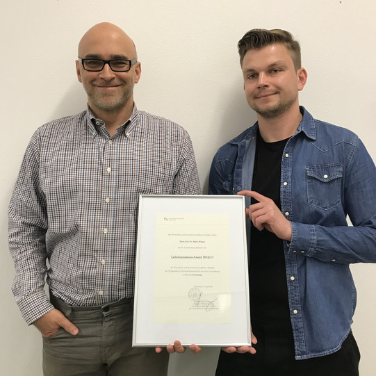 Prof. Dr. Martin Wagner und Mitarbeiter erhalten die Lehrinnovationsauszeichnung
