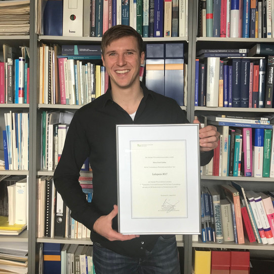 Foto Verleihung Lehrpreis 2017 an Gerrit Cziehso