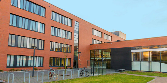 University building with class rooms inside.
